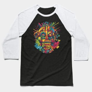 Abstract Sci Fi Robot Baseball T-Shirt